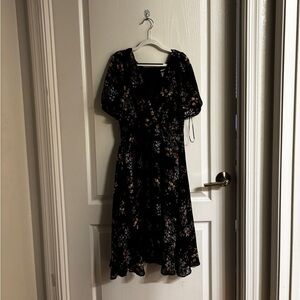 DKNY Navy Floral Midi Dress 💐